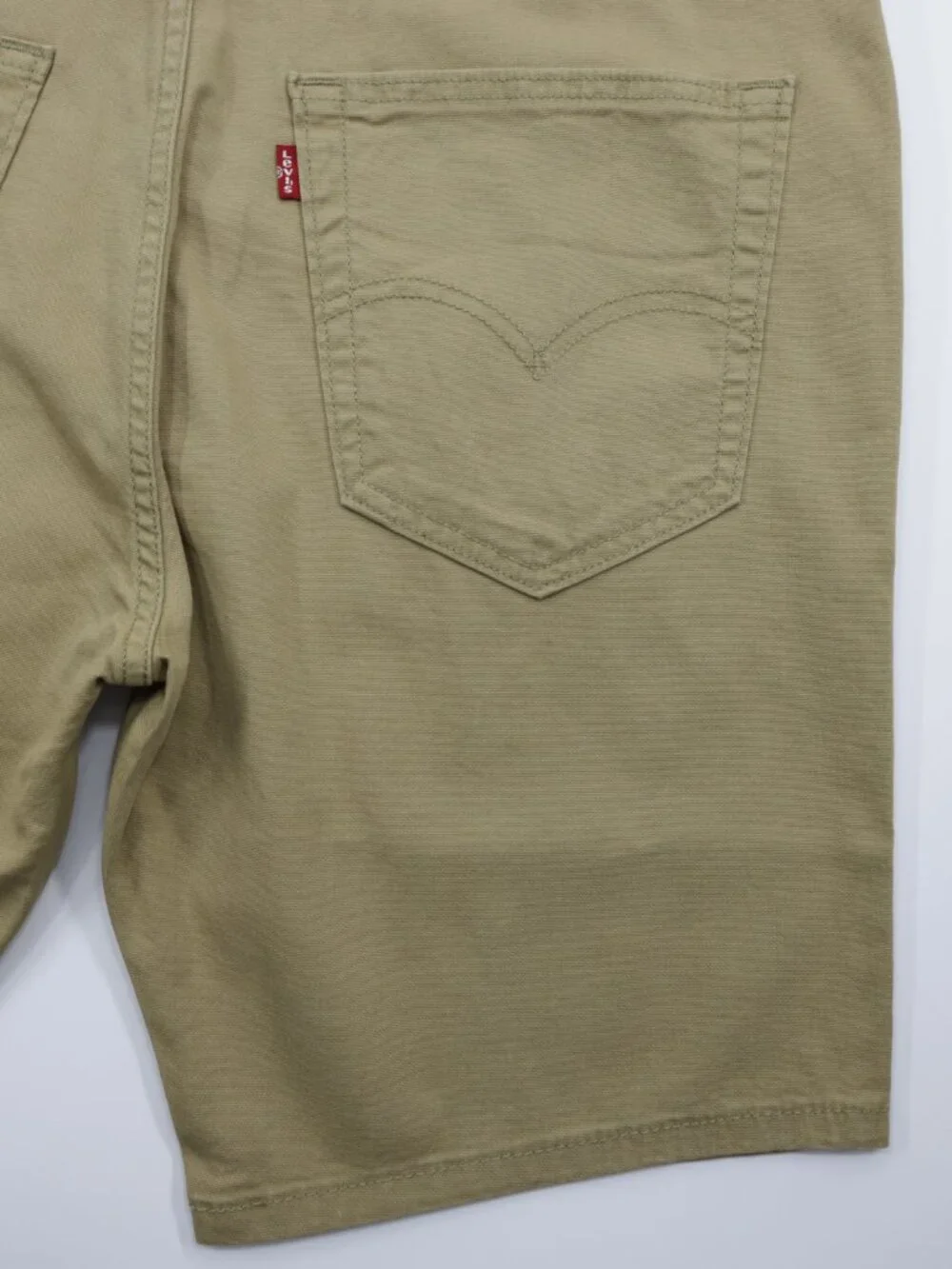 Levi's 412 Men's Comfortable Canvas Stretch‎ Slim Fit Shorts Beige Size 36X9